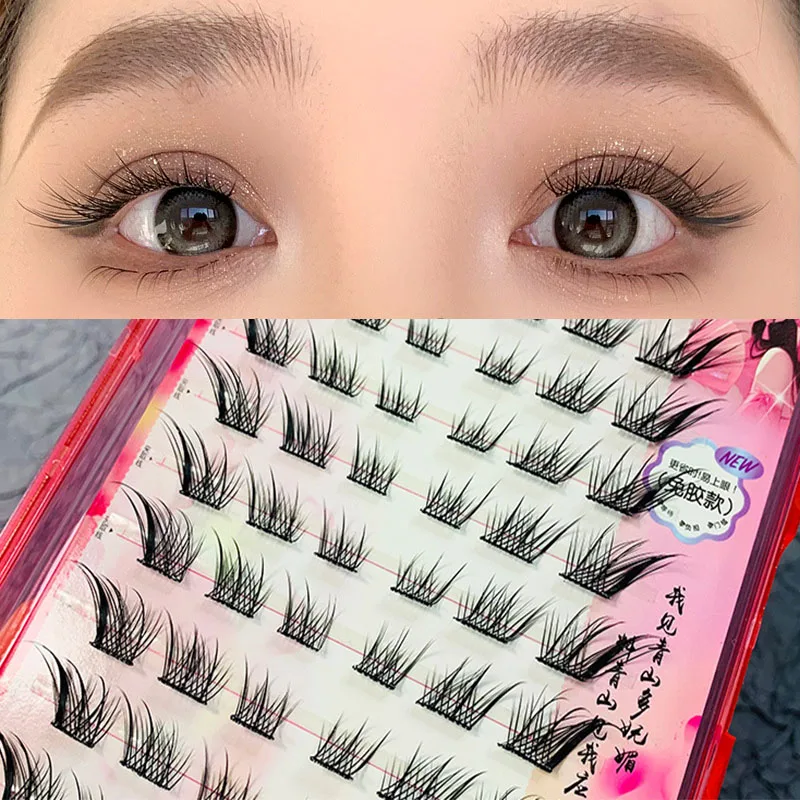 

Large Volume Glue-Free Self-Adhesive False Eyelashes lmp Bushy Single Cluster Eyelash Makeup Novice Natural Eyelash Extension