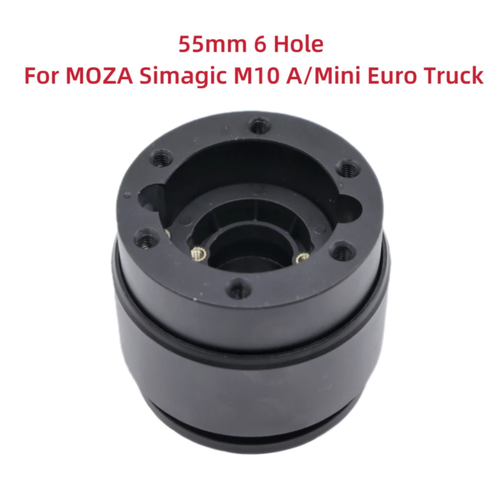 New 55mm 6 Hole Racing Simulator Game Steering Wheel Quick Release Hub Adapter For MOZA Simagic M10 A/Mini Euro