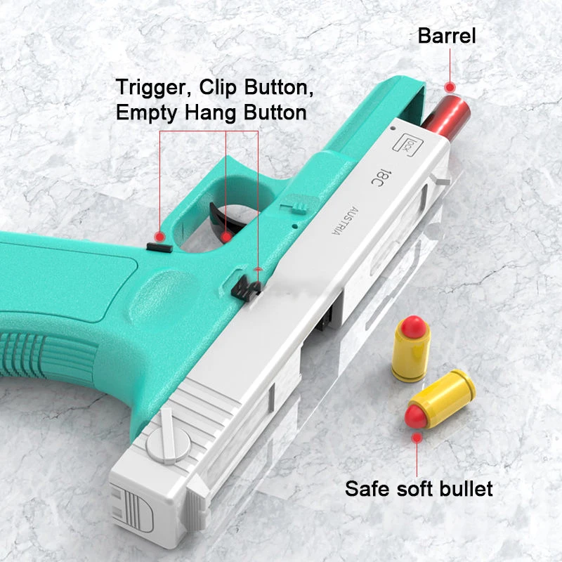 Automatic Colt 1911 Shell Ejection Gun Pistol Toy Guns. G18 Pistol ...