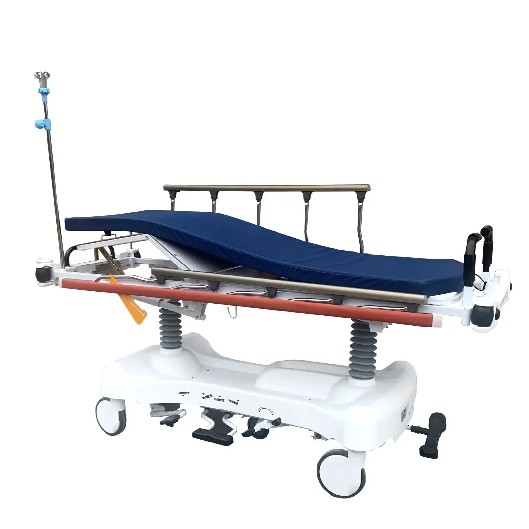 

Hot Sale Hospital Bed Emergency Cart Stretcher patient trolley Ambulance transfer bed With Cheap Price