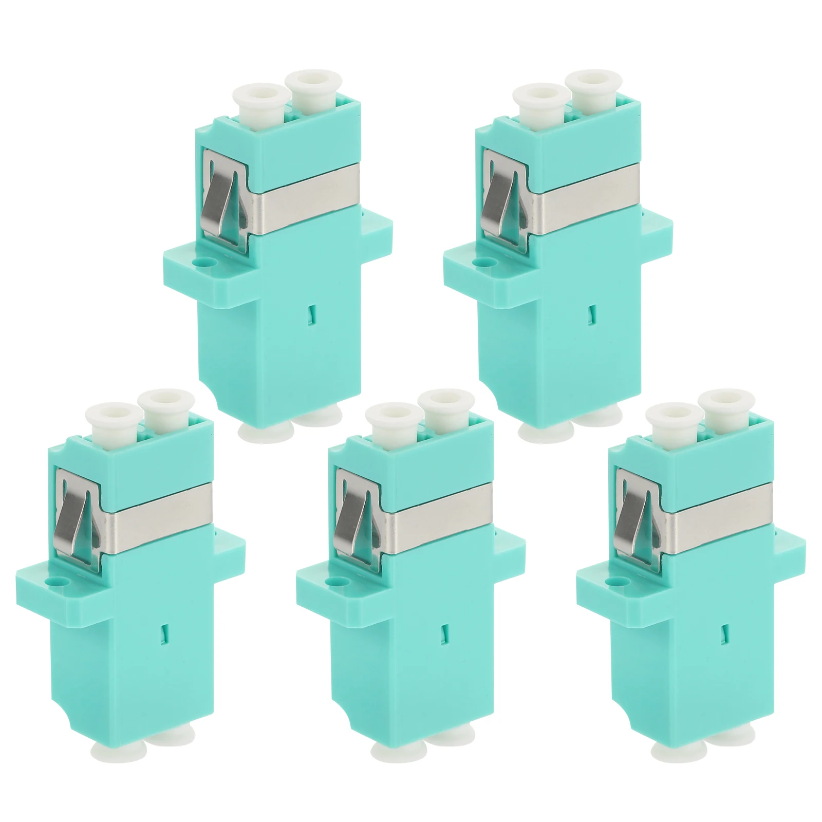 

5 pcs LC Female to Female Duplex Fiber Optic Connector Coupler Adapter OM4-Compatible Low Loss Reusable Connectors