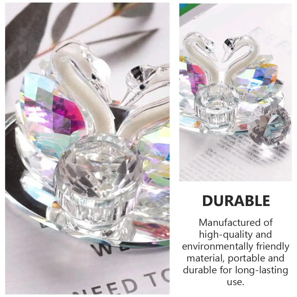 

1Pcs Crystal Nail Art Cup Premium Reusable Manicure Liquid Powder Container Refillable Clear Dish for Acrylic Soak Off Gel Nail