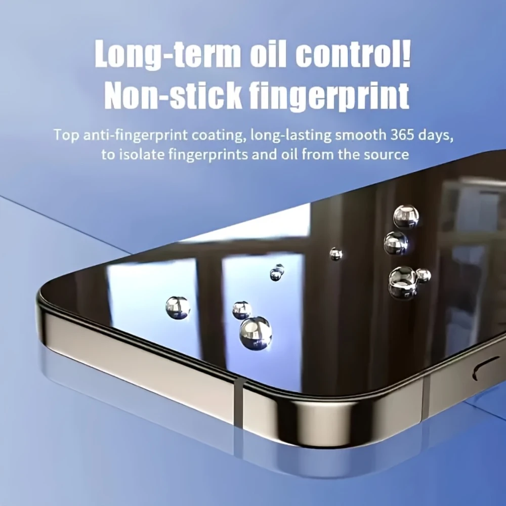 NNBILI 4 قطعة غطاء كامل من الزجاج المقسى لهاتف آيفون 11 12 13 14 15 16 17 Pro Max Air 14 15 16Plus X XS XR 9D واقي للشاشة زجاجي #2