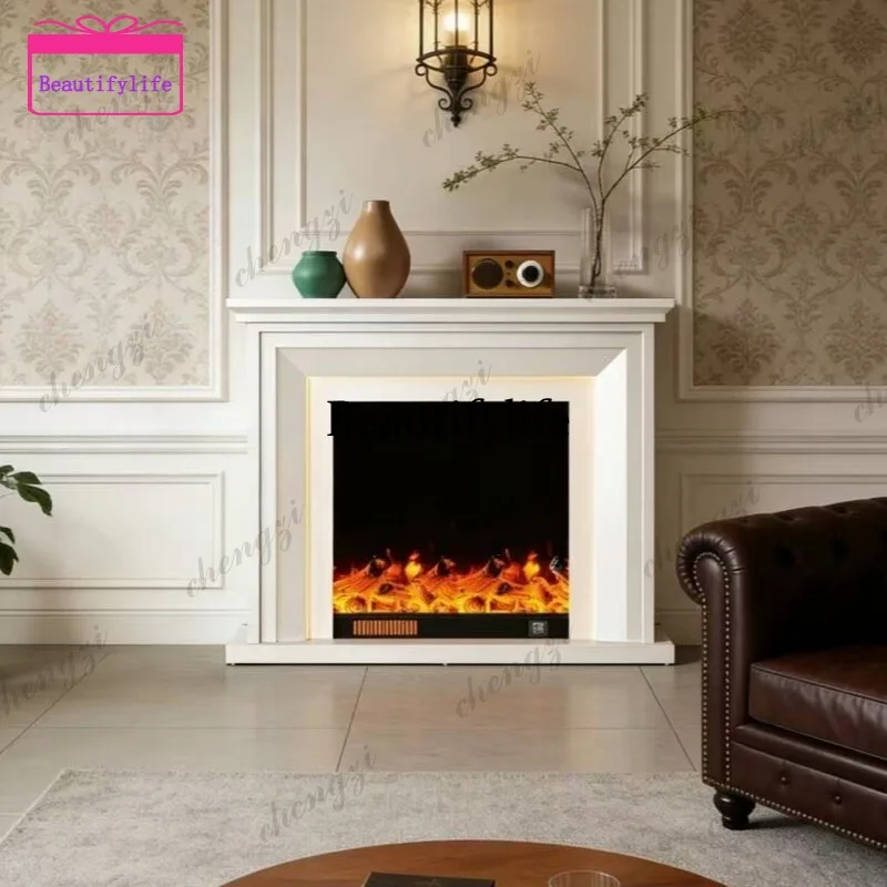 a55 French Fireplace Simulation Fire Decoration Cabinet Home Indoor Living Room Flame Retro Fireplace Rack Xuan Cabinet Electron