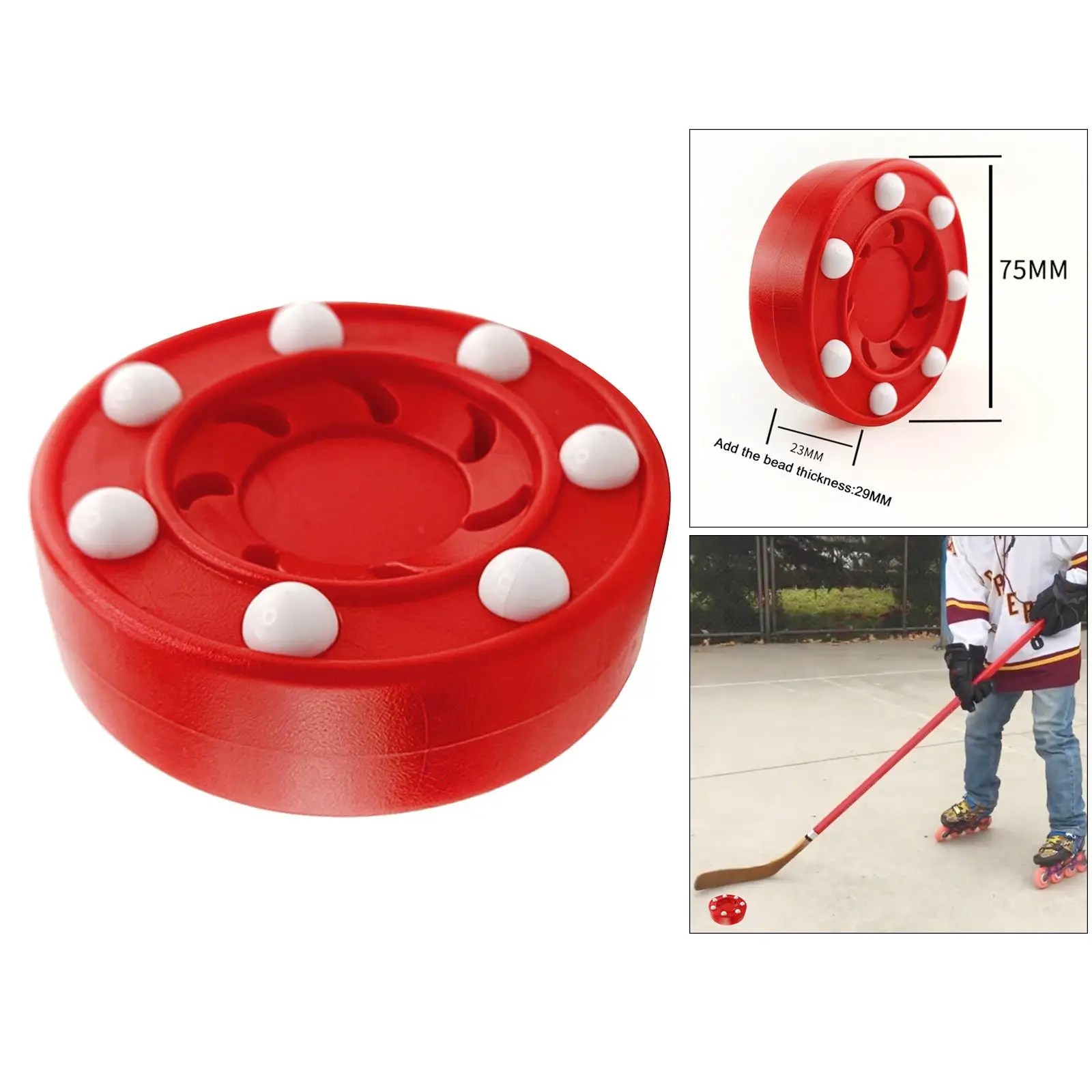 ABS Plastic Roller Hockey Puck Street Puck Training Ball Long Glide Official Accessory for Sport