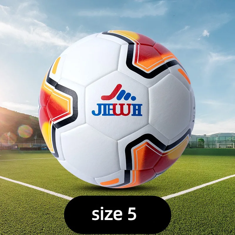 Seamless Heat Bond Football Official Size 5 Adults Training Soccer Ball PU Waterproof Wear Resistant Indoor Outdoor Game Futebol