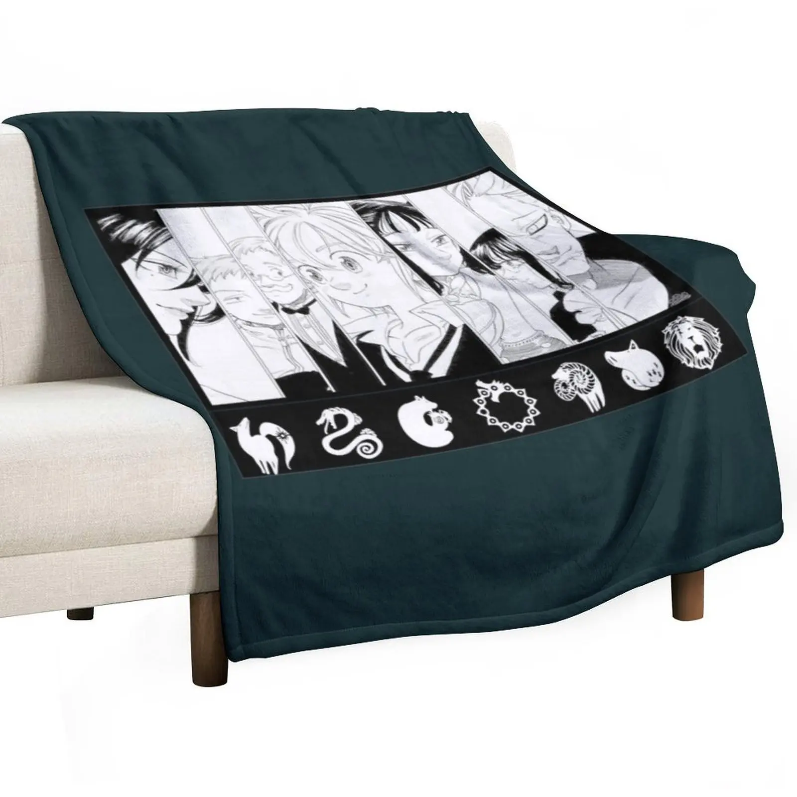 

the deadly seven sins Throw Blanket cosplay anime Thermal Quilt Blankets