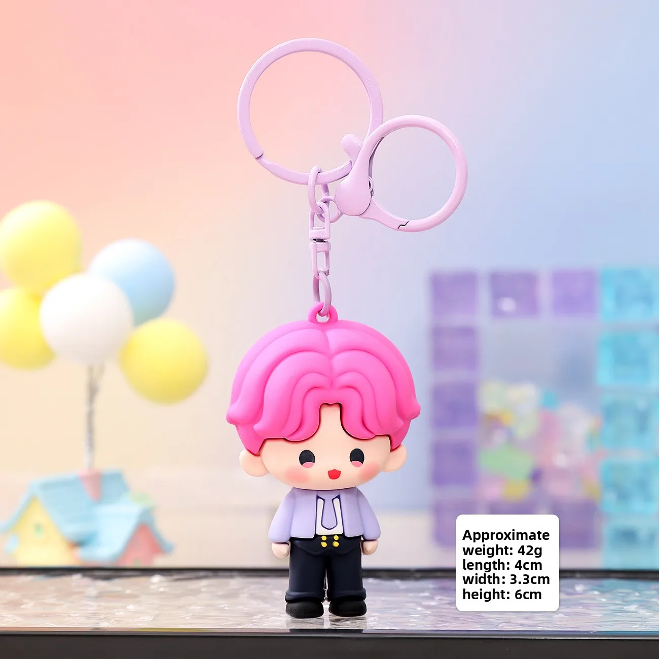 Cute Love and Deepspace Chibi PVC Keychain Bag Charm Kawaii Otome Healing Gift for Boys Girls Fans Toy Figure Ornament Accessory view 6