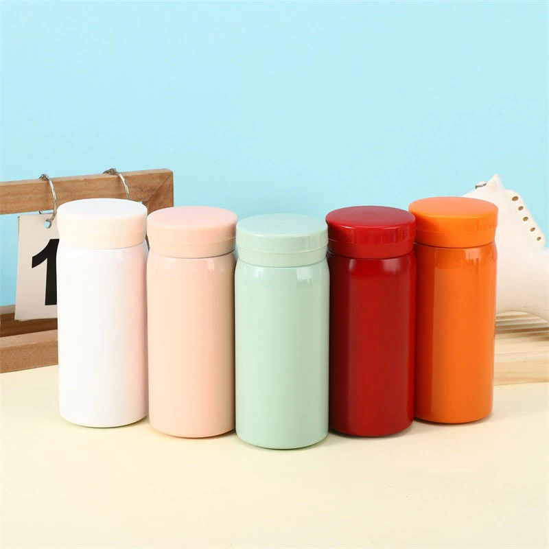 200/330ml Mini Stainless Steel Travel Mug Thermal Water Bottle Vacuum Insulated Leak Proof Sport Tumbler Hot And Cold Water