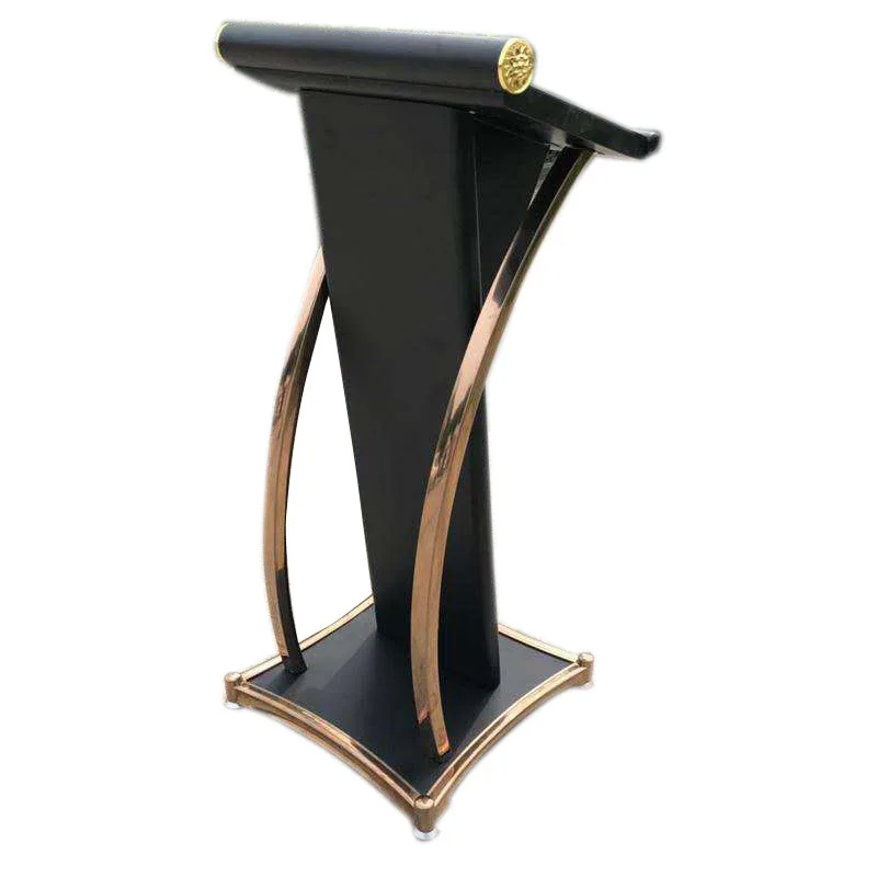 Стол для подиума из нержавеющей стали, металлический подиум, небольшая стойка регистрации, простой современный подиум для приветственного приемного хоста