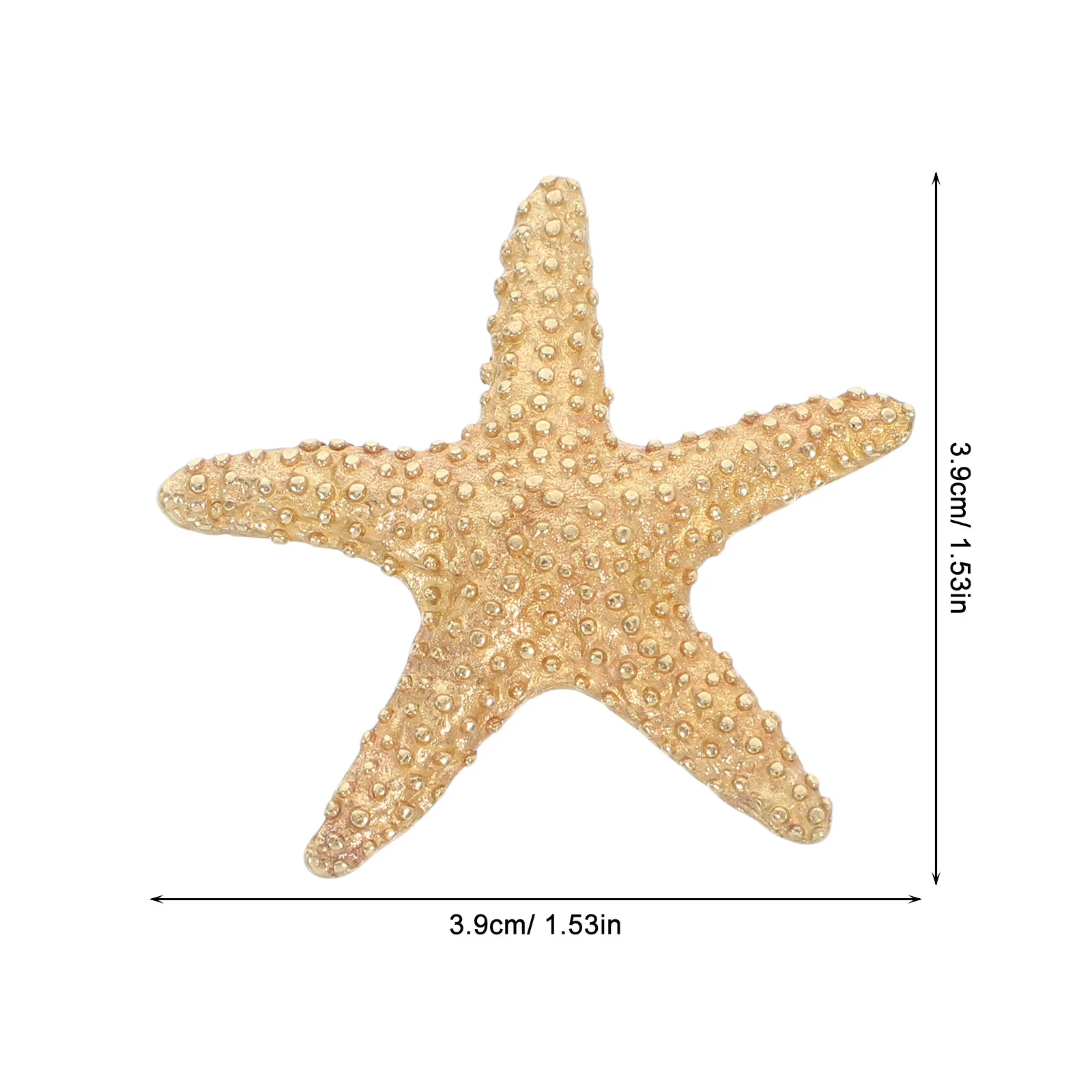 Coastal Starfish Mini Brass Cabinet Handle Ocean Theme Retro Decorative Pull for Kitchen Wardrobe Dresser Drawer Furniture