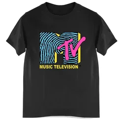 Men Clothing Retro T Shirt Vintage Rock Hip Hop Tv T Shirt Summer Unisex Casual Tshirt Mtv Music Television Graphic Tshirts Tees
