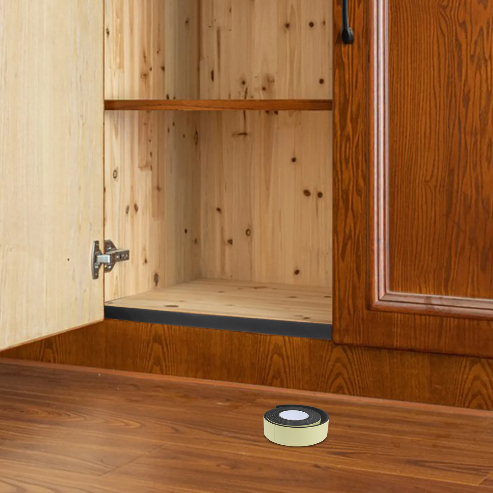 1 Roll Black Foam Adhesive Tape Thick Protective Strip Door Weather Stripping Door Seal Insulation Tape Weather Stripping
