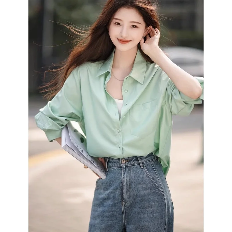 

Long Sleeve Shirts Womens Cotton Floral Loose Fit Bohemian Feminine Romantic Elegant Beach Vacation Spring Clothing