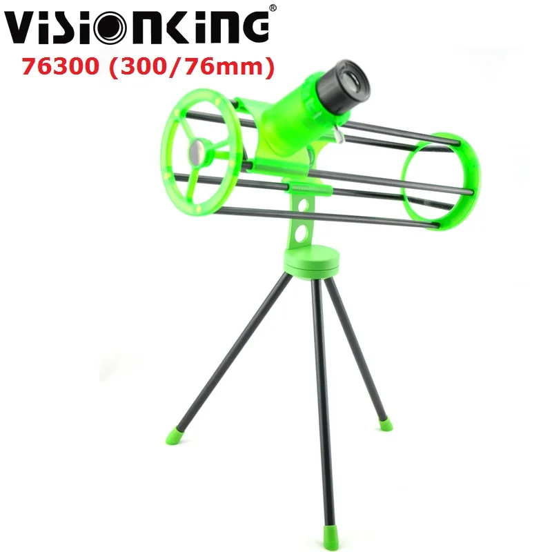 Visionking 76300 (76/300mm) Space Newtonian riflettore telescopio astronomico bambini studenti regalo esperimento scientifico simulare