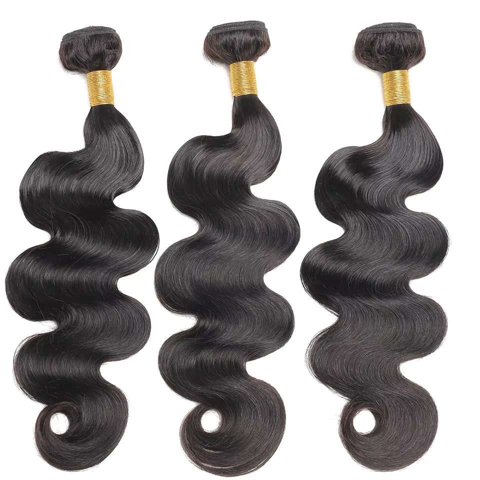 Body Wave Bundles Natural Color 34 36 38 40 Inch Human Hair Brazilian Hair Bundles Long Remy Hair Extensions 3/4 Pieces