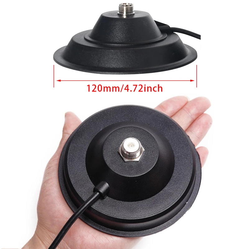 UHF SO239 Magnetic Base Mount 12cm with 5m RG-58 Coax Cable for For Car Bus Taxi Mobile Radio Antenna