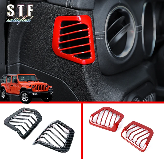 

ABS внутренняя крыша вентиляционного отверстия на крышу, накладка для Jeep Wrangler JL 2018 2019, автомобильные аксессуары, наклейки W4