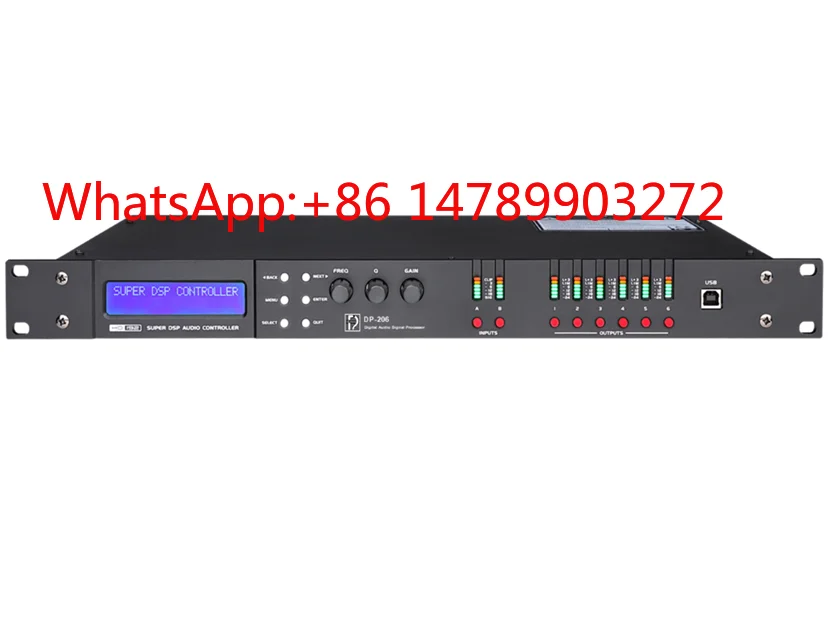 2 In 6 Out Digital Audio Processor 192KHz Loudspeaker Management System