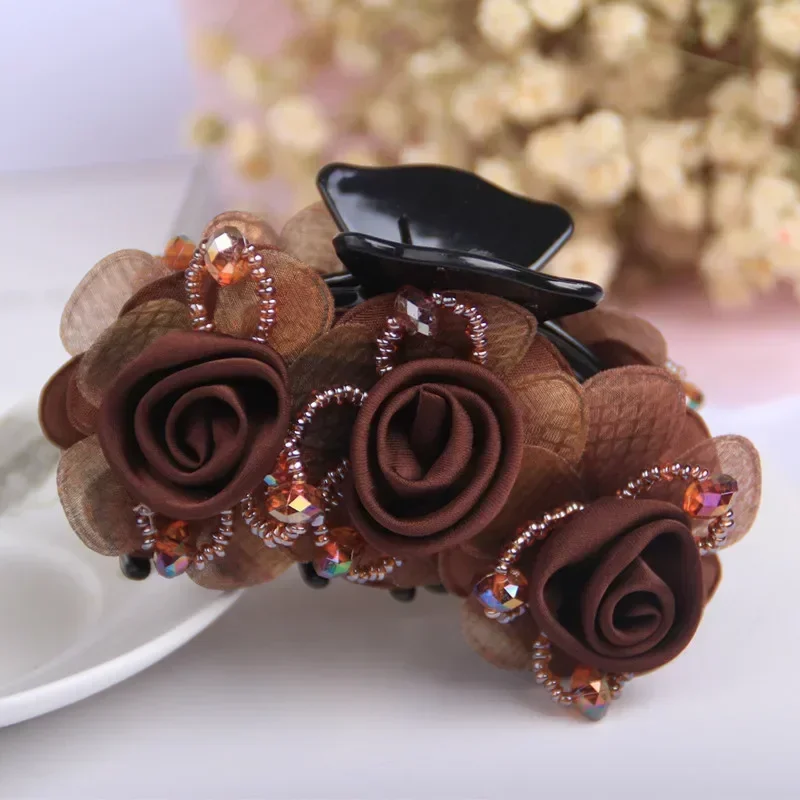 Claw Clips Women Flowers  집게핀 Hair Clip in Hair  Pinzas Para El Cabello De Mujer  Para Cabello  Hair Accessories for Women