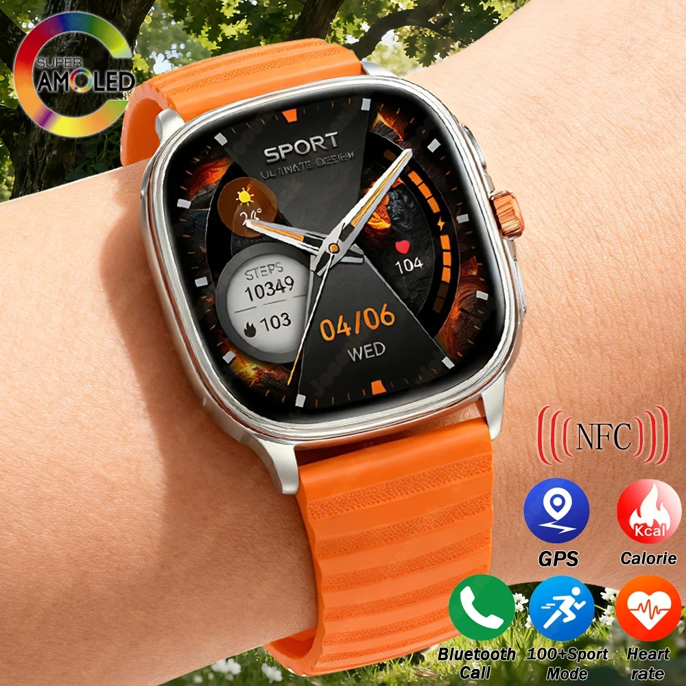 

Ultra-thin Fashion Smart Watch Men 1.73 Inch AMOLED HD Bluetooth Call NFC GPS Outdoor Sports Health Monitoring Smartwatch