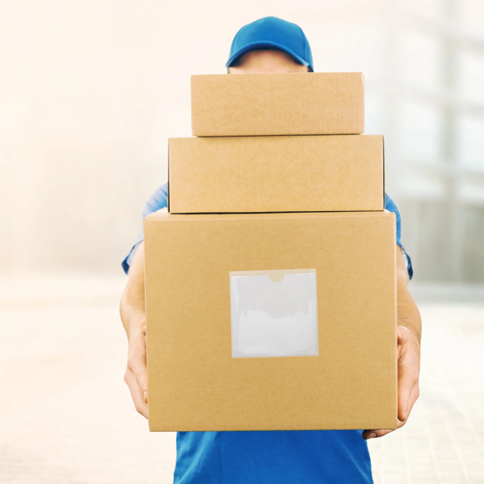 

10Pcs Material Card Pockets Reusable Label Card Holders Clear Self Adhesive Index Organizers for Office School Home Journal Wall