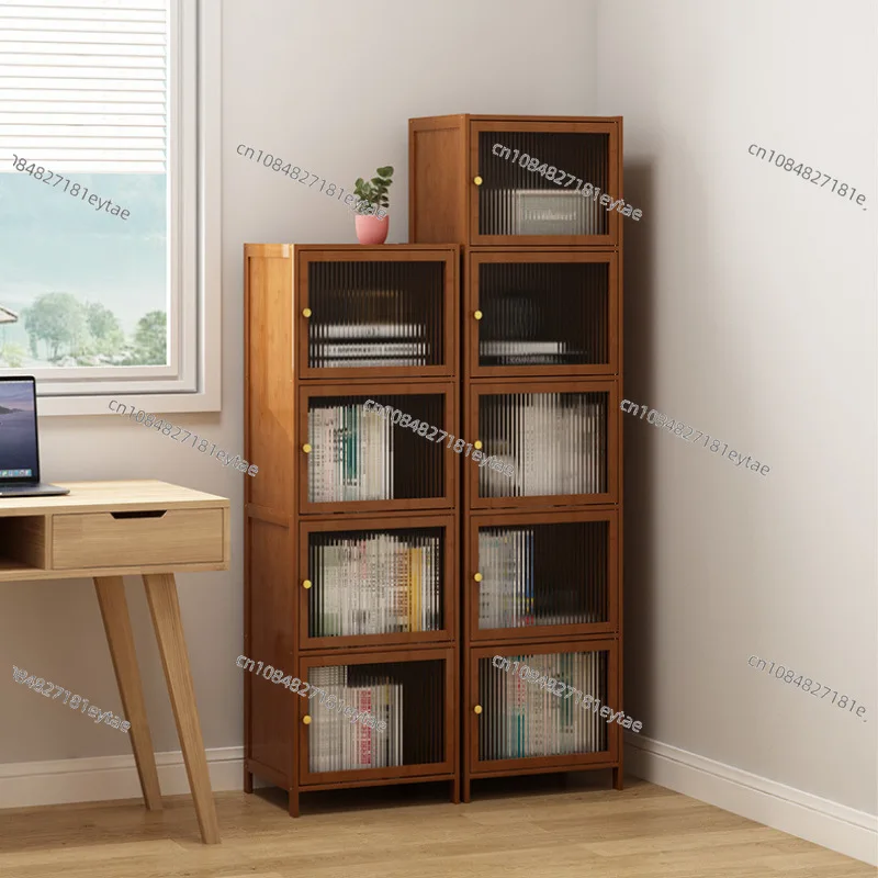 Bookcase with door, shelf, multi-layer storage, crevice, locker, living room display cabinet, bookshelf the wall,TV side cabinet