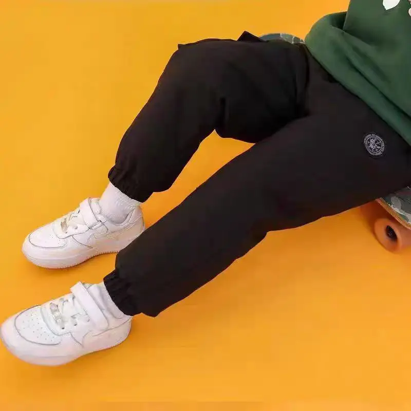 Children's Winter Children's down Pants New Boys and Girls down Pants Work Pants Boys and Girls Thickened Warm Pants Long Pants