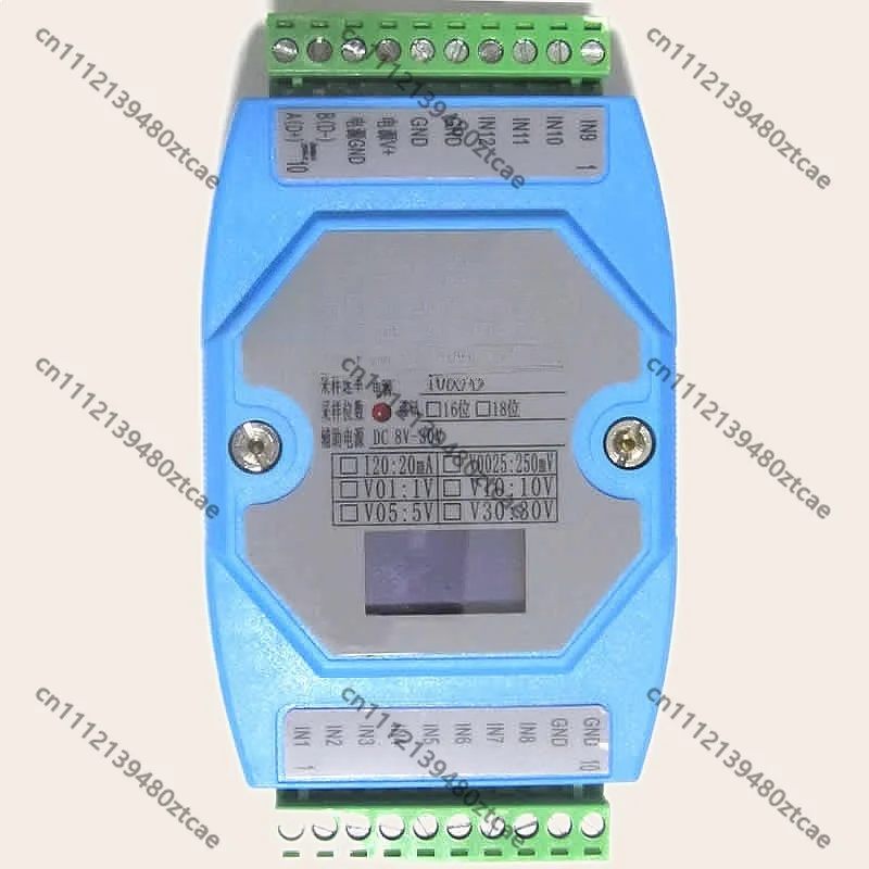 12CH OLED Analog Acquisition Module 0-20mA 4-20mA 0-5V 10V 30V MODBUS RS485 Isolated Communication