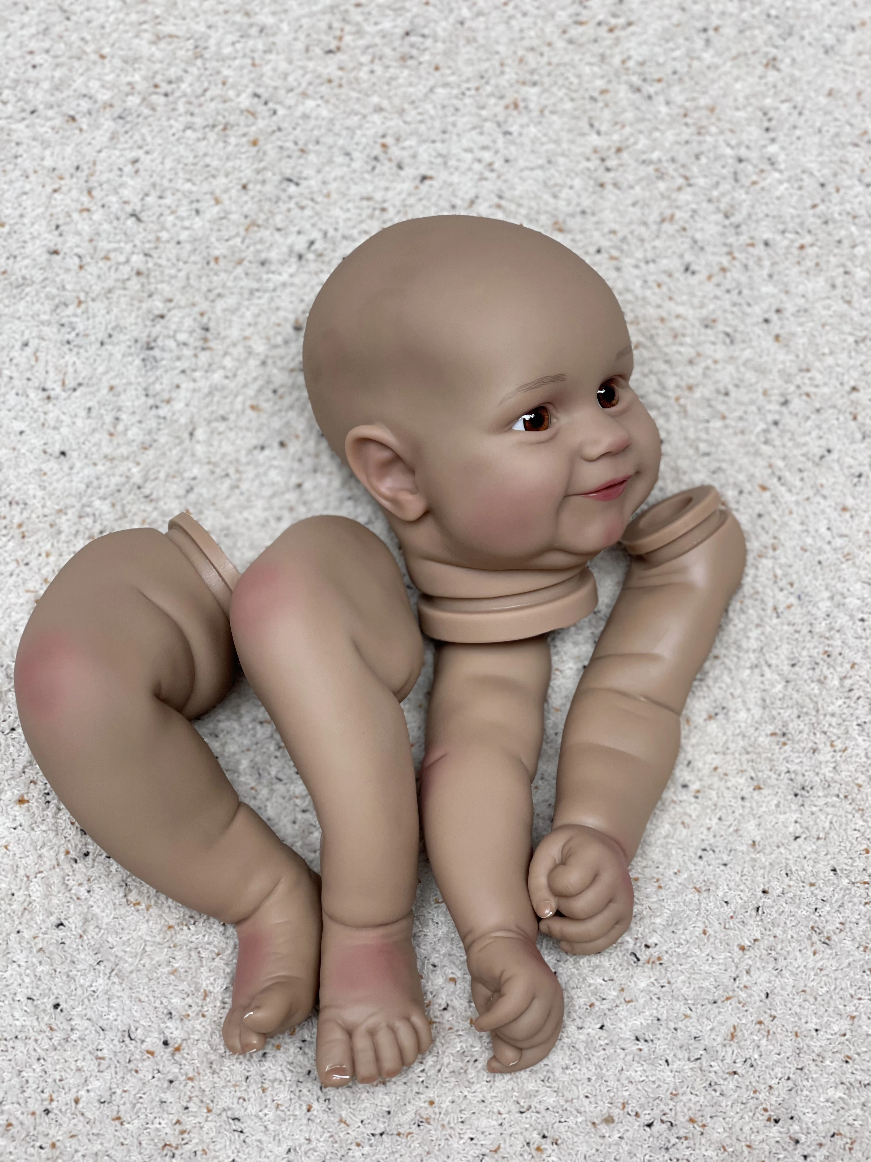 Pele escura maddie 18 Polegada bebe reborn kits realista pintado em branco kits de boneca de vinil inacabado peças de boneca bebê reborn kукла