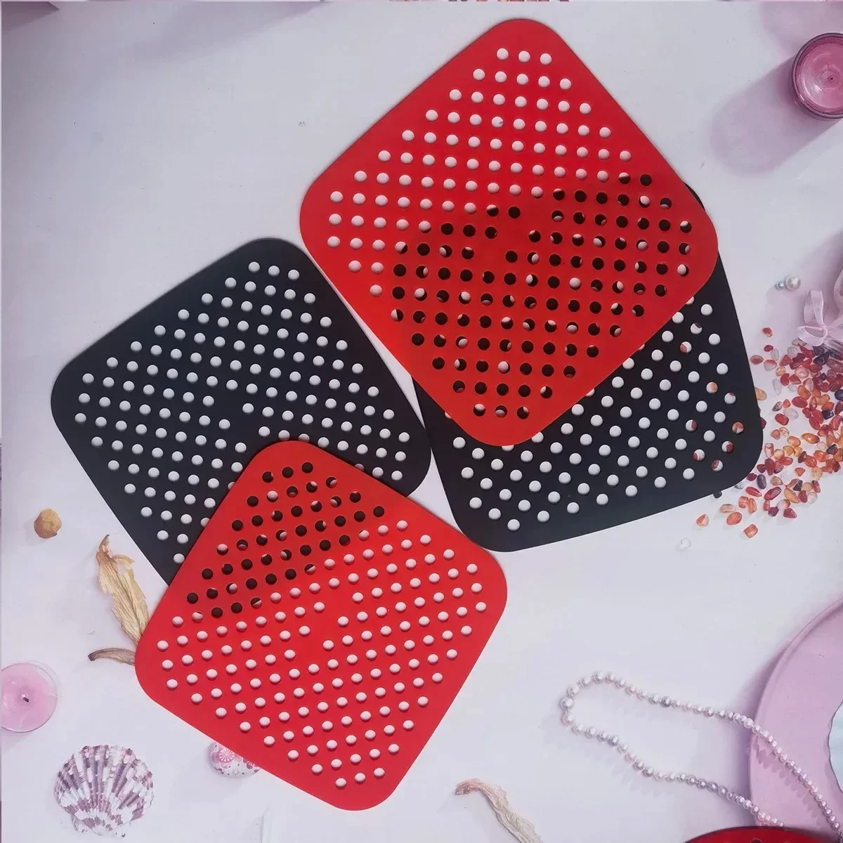 Baking Tray Reposteria Air Fryer Stanles Cup Kitchen Utensils Pan Tool Accessories Pastry Silicone Pad Kitchenware Non-stick Bar