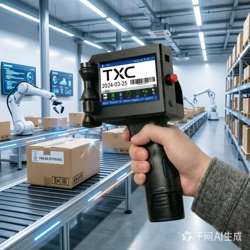 New Top Portable Battery Powered Manual Handheld Inkjet Printer, USB & Multilingual, for Label, Card & Paper Printing