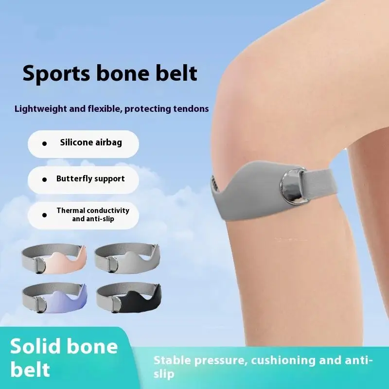 1 pz cinturini per ginocchio tendine rotuleo in silicone regolabili supporto per ginocchio protezione fissa cinturino per ginocchio rotuleo altamente elastico flessibile