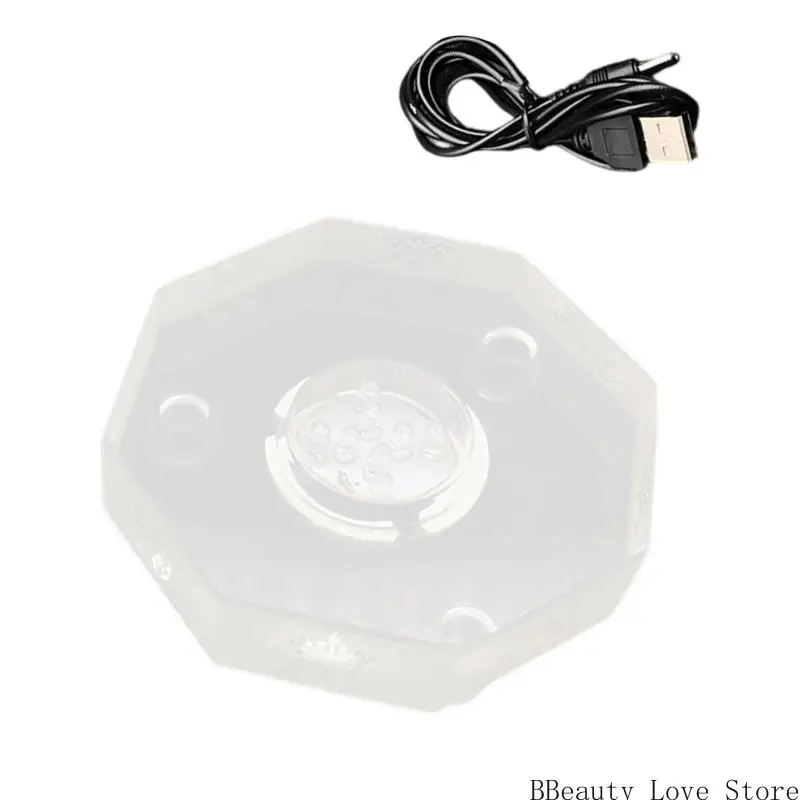 

Rotating Lighted Stand With Glows USB Operations for Home Decoration Items