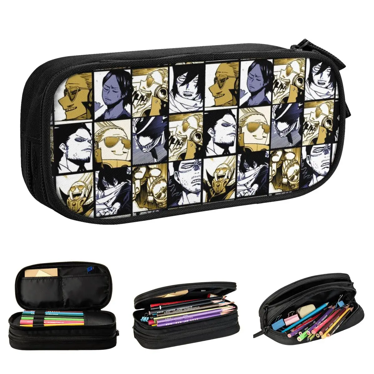 

Пенал Aizawa Boku No My Hero Academia, милый, с коллажем, в стиле аниме, для студентов, большой, для хранения, офисный, для ручек и карандашей