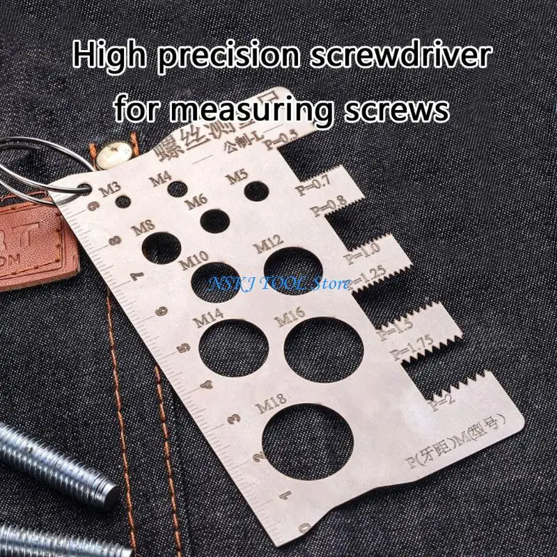 

L8RC Professional Steel Measurement Gauges High Accuracy Steel Screw Measuring Tool for Engineers Mechanics & DIY Enthusiasts