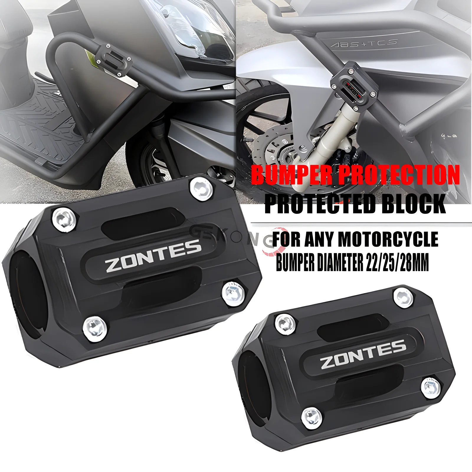 For Zontes ZT125 G1 310V ZT 125U ZT250R 310V/X/T motorcycle engine protection bumper protection block anti-collision accessories