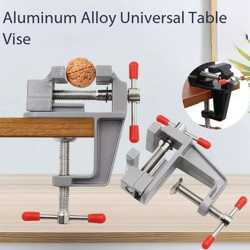 35MM Aluminium Alloy Table Bench Clamp Vise Multi-functional Bench Vise Table Screw Vise for DIY Craft Mold Fixed Repair Tool