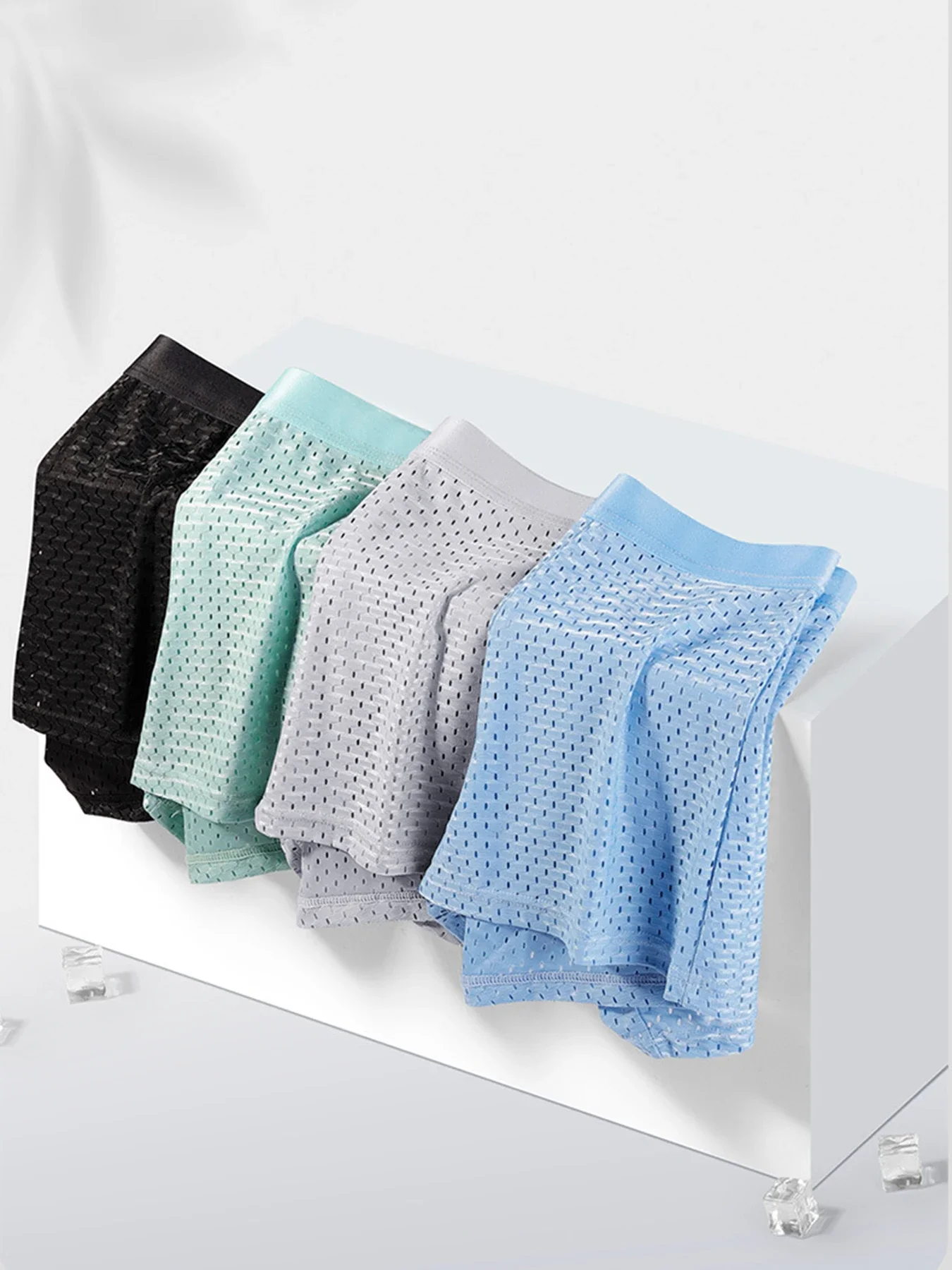 3Pcs Men's Underwear Random Mens Ultra-thin Transparent Boxershorts Male Mesh Slips Homme Panties Fashion Men's Underpants