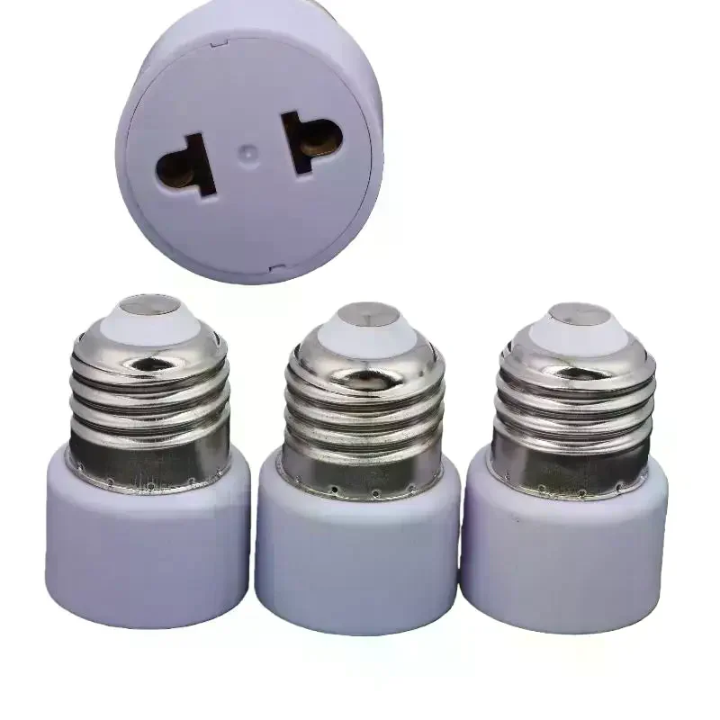 Lamp Socket US/EU Without Light Practical White E27 Plug Bulb Holder Light Fixture Bulb Base Adapter DIY Accessories