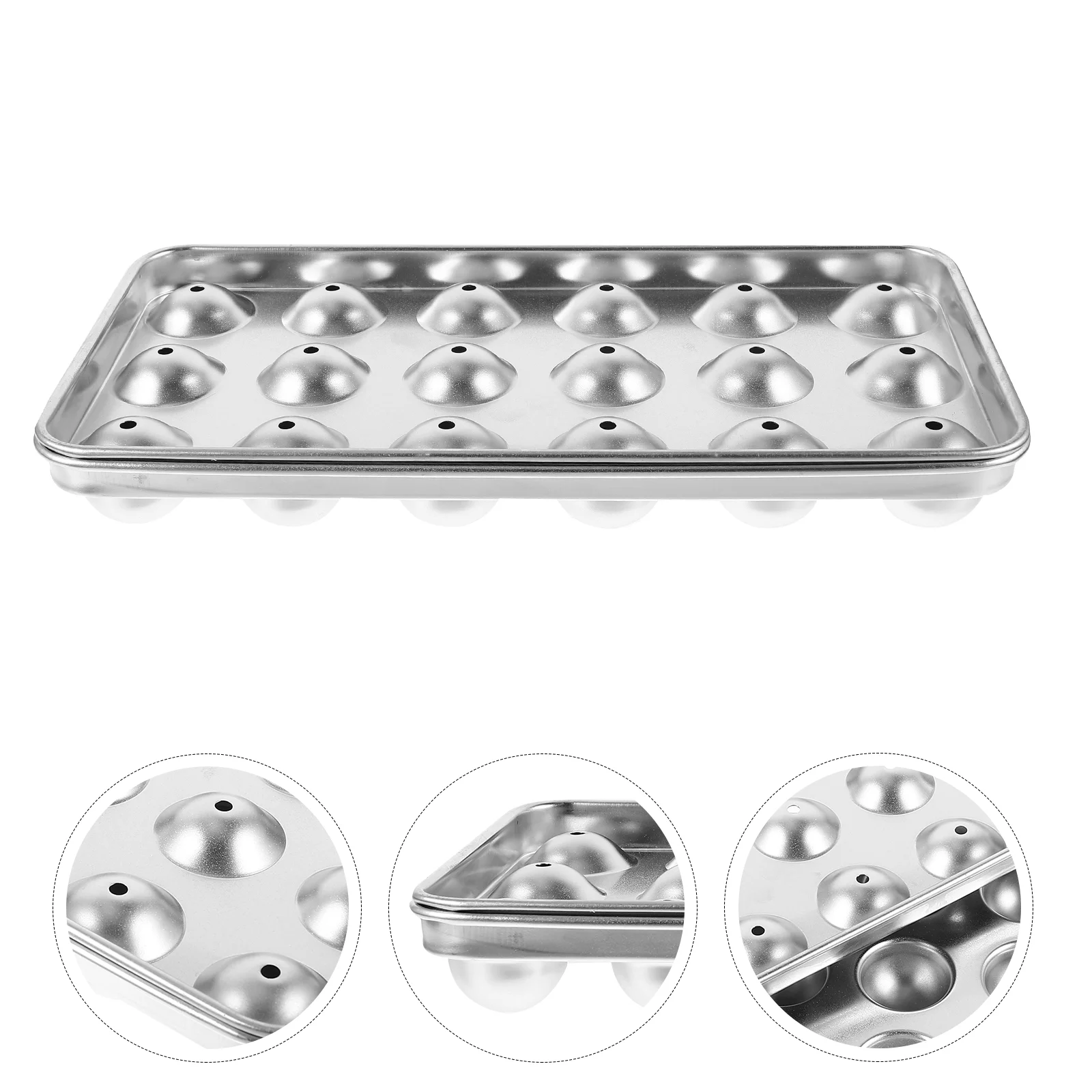 Eismaschine Form Kreative Runde Kugel Praktische Würfel Maker Haushalt Machen DIY Silber Geformte Tablett mit Abdeckung