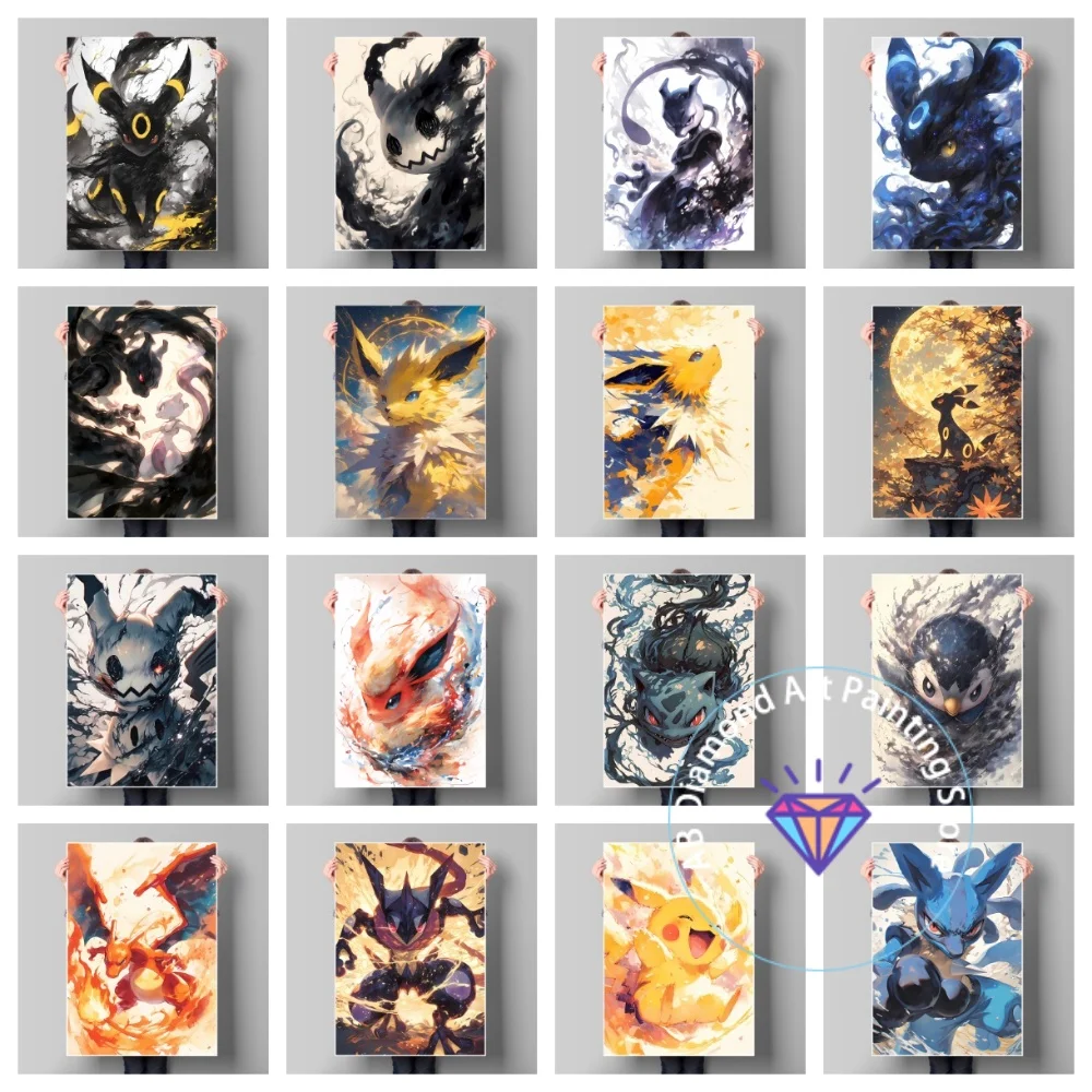

Pokemon Inspired Square Round AB Diamond Painting Kit 5D DIY Diamond Embroidery Cross Stitch Handmade Art Crafts Home Decor Gift