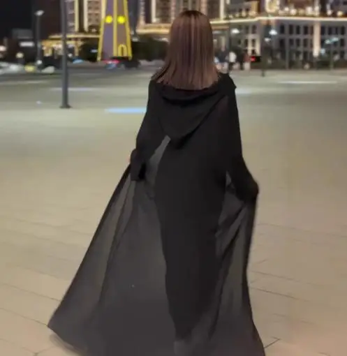 

Woman Dress Sets Temperament Autumn 2025 New Women's Long Sleeve Cardigan with Cinched Waist Black Long Dresses Two-Piece Set