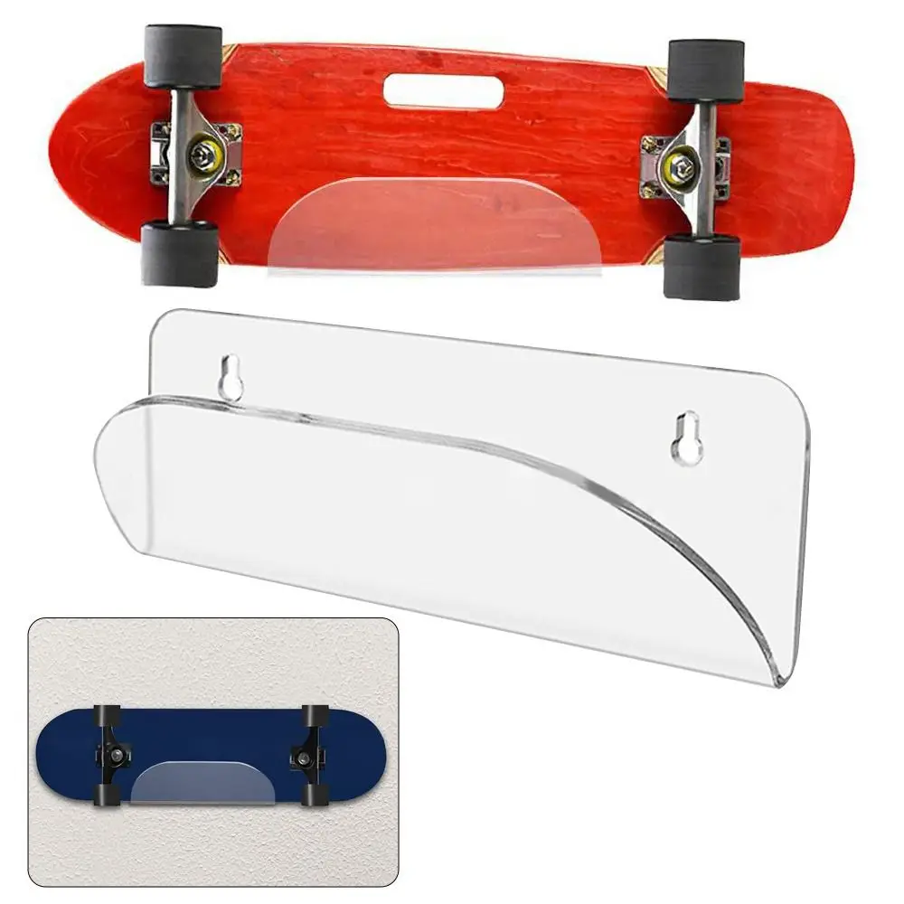 Transparent Skateboard Wall Rack Scooter Storage Holder Rack Display Stand Hanger Longboard Bracket Wall Holder