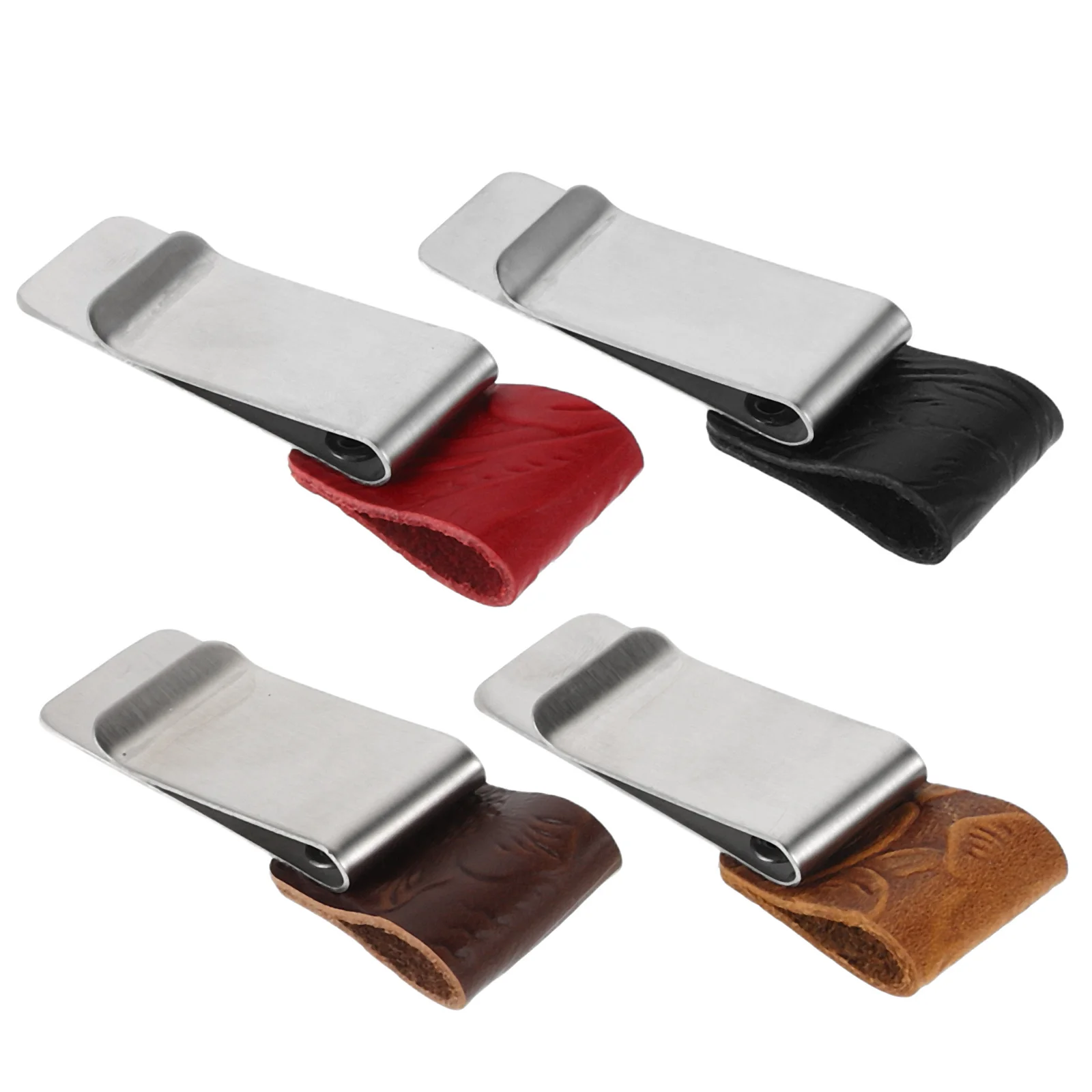 

4Pcs Metal Pen Holder Clamp for Notebook Stainless Steel Retro Journal Planner Clip Pen Loop Holder for Notebook