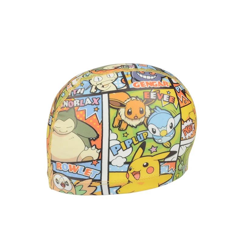 Pokemon Action Figure Pikachu Children PU Swimming Cap Anime Peripheral Cartoon Cute Swimming Cap Boy Girl Birthday Gifts