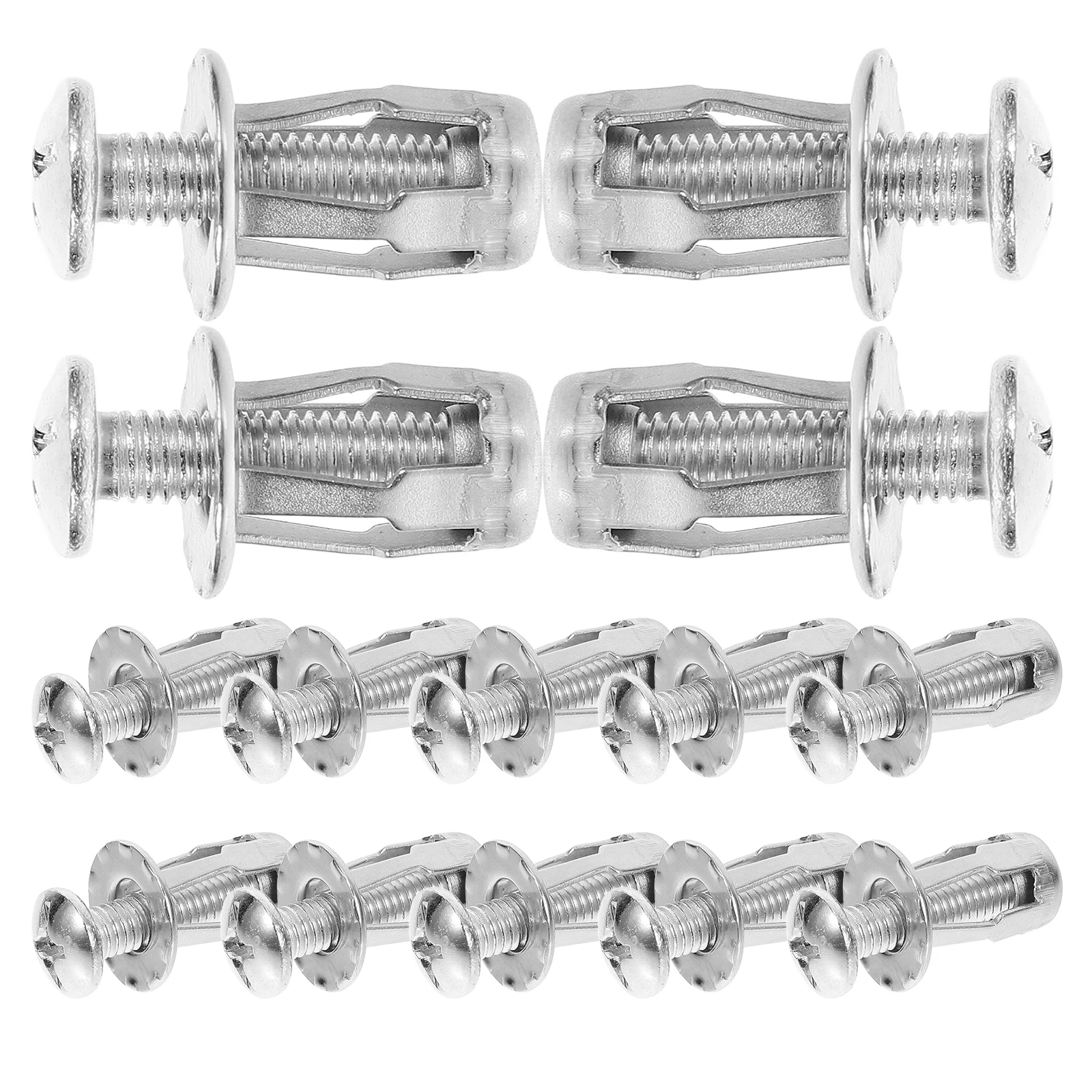 

20pcs Expansion Screws Hollow Door Anchors Stainless Steel Drywall Fixing Hardware Lightweight Screw Kit for Hollow Core Doors