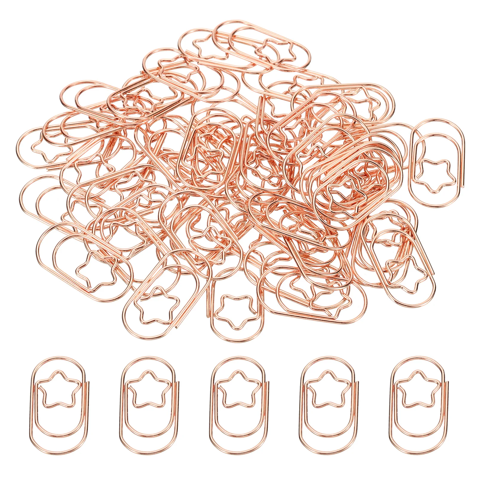 

20/50Pcs Metal Paper Clip Star-Shaped Cute Decorative Fun Clips Bookmarks Paperclips Document Notes Organization Paper Fasteners