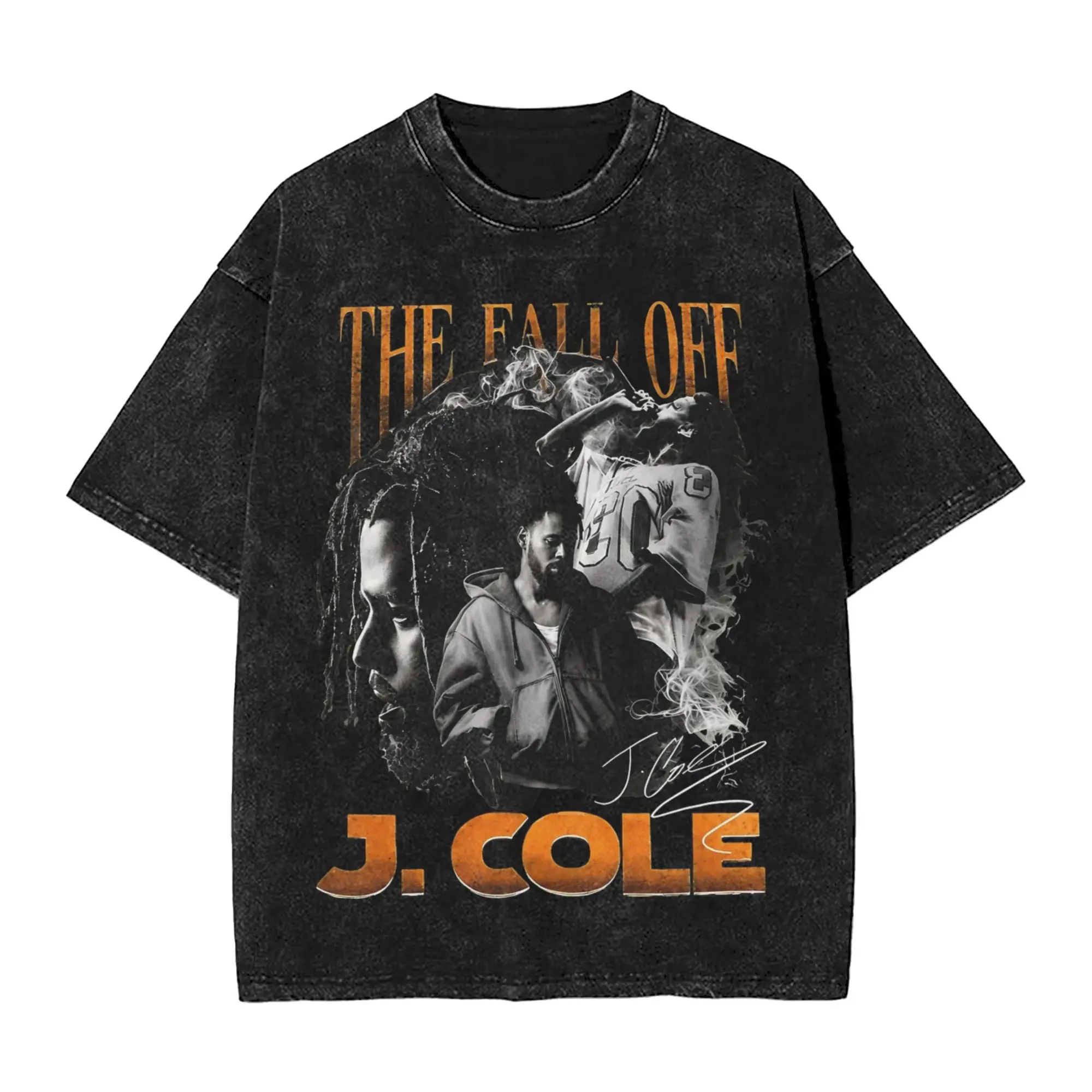J Cole The Fall Off 2026 Tour Outfit Washed T Shirts Men Women Streetwear Hip Hop T-Shirts Summer  Tees Short Sleeve