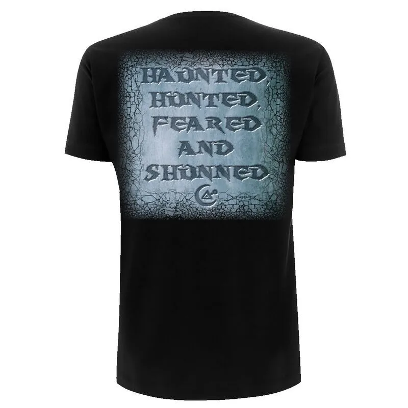 Cradle of Filth Corpse Portrait & Haunted Slogan Double-Sided Print Black Cotton T-shirt Men Metal Unisex Tee